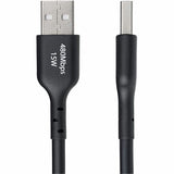 StarTech.com 15ft (4.5m) USB-A to USB-C Charging Cable, Charge & Sync, 3A, USB 2.0, TPE Jacket - Black USB Charging Cord