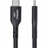 StarTech.com 15ft (4.5m) USB-A to USB-C Charging Cable, Charge & Sync, 3A, USB 2.0, TPE Jacket - Black USB Charging Cord
