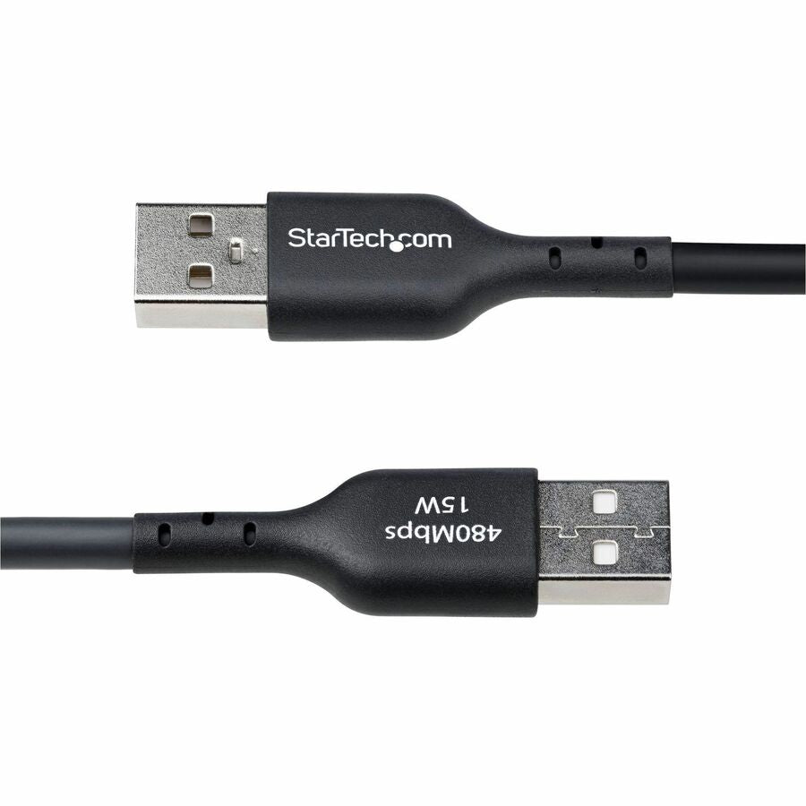 StarTech.com 15ft (4.5m) USB-A to USB-C Charging Cable, Charge & Sync, 3A, USB 2.0, TPE Jacket - Black USB Charging Cord