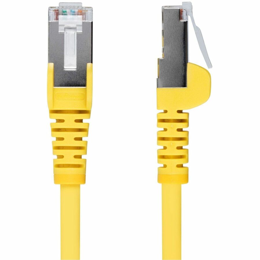 StarTech.com 6in Yellow CAT6a Ethernet Cable, Snagless RJ45, 10G, 100W PoE, S/FTP, LSZH, 27AWG Pure Copper, 500MHz, Shielded Network Cord