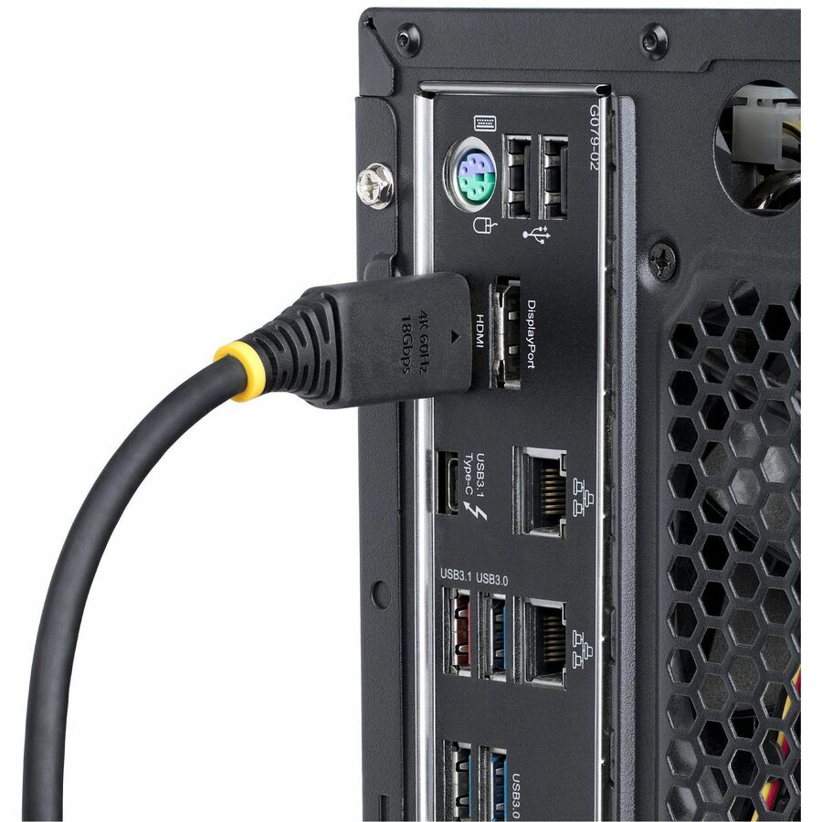 StarTech.com 6ft (1.8m) High Speed HDMI Cable with Gripping Connectors, 4K 60Hz/1440p 144Hz, 18Gbps, UHD HDMI 2.0 Cord, TPE Jacket