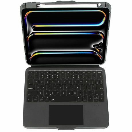 Targus Versavu THZ988US Keyboard/Cover Case (Folio) for 11" Apple iPad Pro 11 (2024) Tablet - Black