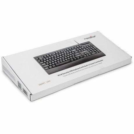 Rocstor KS18 Security USB Keyboard with Built-in Smart Card Reader -104 Keys