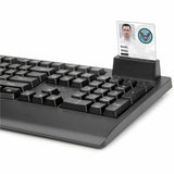 Rocstor KS18 Security USB Keyboard with Built-in Smart Card Reader -104 Keys