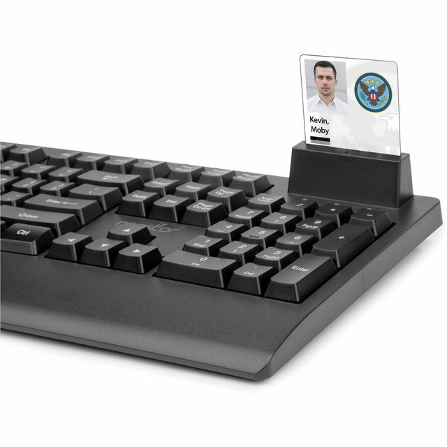Rocstor KS18 Security USB Keyboard with Built-in Smart Card Reader -104 Keys