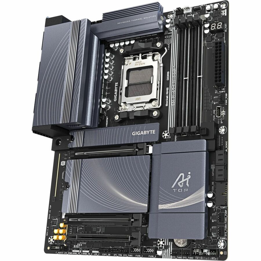 Gigabyte Ultra Durable B850 AI TOP Gaming Desktop Motherboard - AMD B850 Chipset - Socket AM5 - ATX
