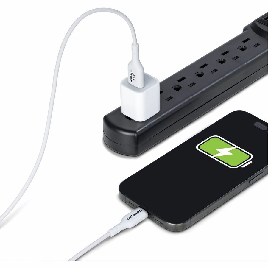 StarTech.com 3ft (91cm) USB-A to USB-C Charging Cable, Charge & Sync, 3A, USB 2.0, TPE Jacket - White USB Charging Cord