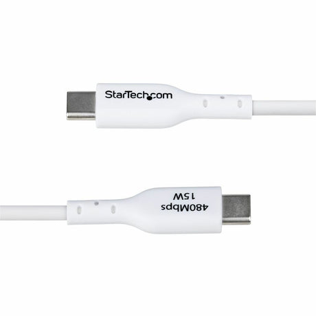 StarTech.com 3ft (91cm) USB-A to USB-C Charging Cable, Charge & Sync, 3A, USB 2.0, TPE Jacket - White USB Charging Cord