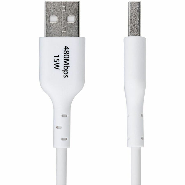 StarTech.com 3ft (91cm) USB-A to USB-C Charging Cable, Charge & Sync, 3A, USB 2.0, TPE Jacket - White USB Charging Cord