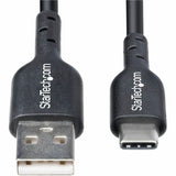 StarTech.com 6ft (1.8m) USB-A to USB-C Charging Cable, Charge & Sync, 3A, USB 2.0, TPE Jacket - Black USB Charging Cord