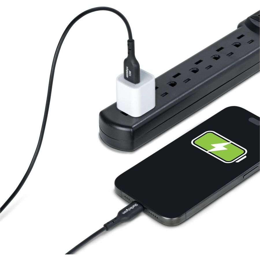 StarTech.com 10-Pack 6ft (1.8m) USB-A to USB-C Charging Cable, Charge & Sync, 3A, USB 2.0, TPE Jacket - Black USB Charging Cord