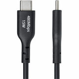 StarTech.com 3ft (91cm) USB-A to USB-C Charging Cable, Charge & Sync, 3A, USB 2.0, TPE Jacket - Black USB Charging Cord