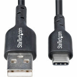 StarTech.com 3ft (91cm) USB-A to USB-C Charging Cable, Charge & Sync, 3A, USB 2.0, TPE Jacket - Black USB Charging Cord