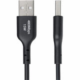StarTech.com 3ft (91cm) USB-A to USB-C Charging Cable, Charge & Sync, 3A, USB 2.0, TPE Jacket - Black USB Charging Cord