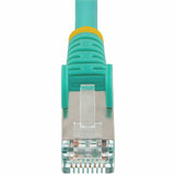 StarTech.com 60in CAT6a Ethernet Cable, Aqua Low Smoke Zero Halogen (LSZH) 10 GbE 100W PoE S/FTP Snagless RJ-45 Network Patch Cord