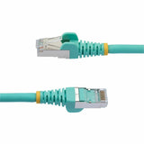 StarTech.com 60in CAT6a Ethernet Cable, Aqua Low Smoke Zero Halogen (LSZH) 10 GbE 100W PoE S/FTP Snagless RJ-45 Network Patch Cord