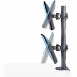 StarTech.com Desk Mount For 2x Vertically Stacked Monitors, Dual 49" , Total 70lb/32kg, C-Clamp, VESA, Widescreen 16:9/Ultrawide 32:9, TAA