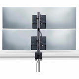 StarTech.com Desk Mount For 2x Vertically Stacked Monitors, Dual 49" , Total 70lb/32kg, C-Clamp, VESA, Widescreen 16:9/Ultrawide 32:9, TAA