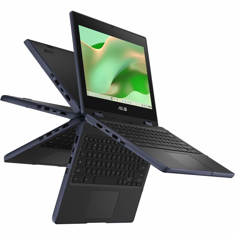 Asus Chromebook CR11 Flip CR1104F CR1104FTA-YZ42T 11.6" Touchscreen Rugged Convertible 2 in 1 Chromebook - HD - Intel N-Series N150 - 4 GB - 32 GB Flash Memory - Mineral Gray