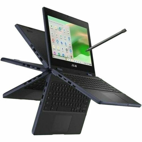 Asus Chromebook CR11 Flip CR1104F CR1104FTA-YZ42T 11.6" Touchscreen Rugged Convertible 2 in 1 Chromebook - HD - Intel N-Series N150 - 4 GB - 32 GB Flash Memory - Mineral Gray