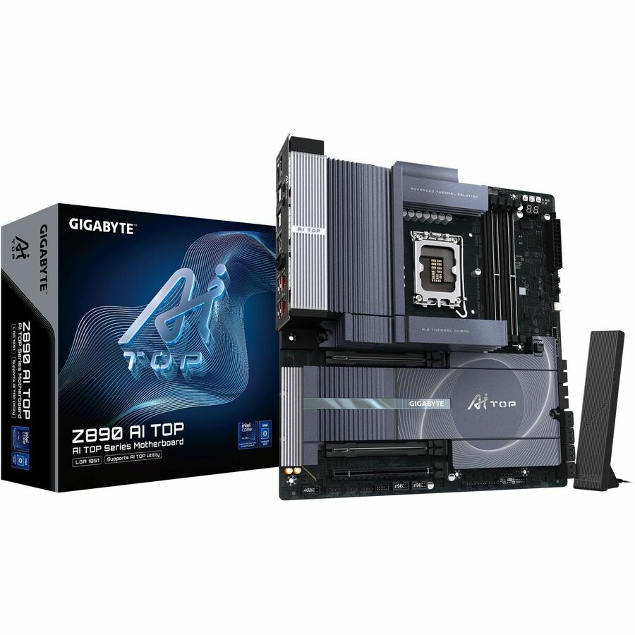 Gigabyte Z890 AI TOP Gaming Desktop Motherboard - Intel Z890 Chipset - Socket LGA-1851 - Extended ATX