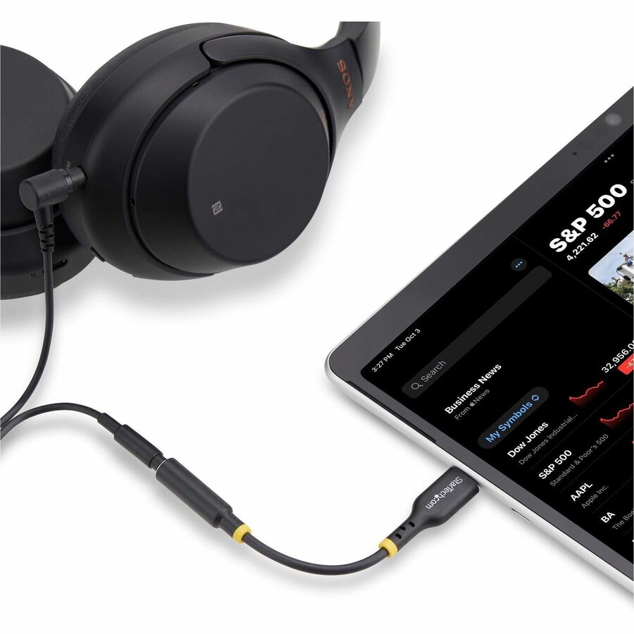 StarTech.com USB-C to 3.5mm TRRS Headphone/Headset Jack Audio Adapter, USB Type-C Aux Dongle, Hi-Fi 32-bit DAC, For Laptop/Phone/Tablet