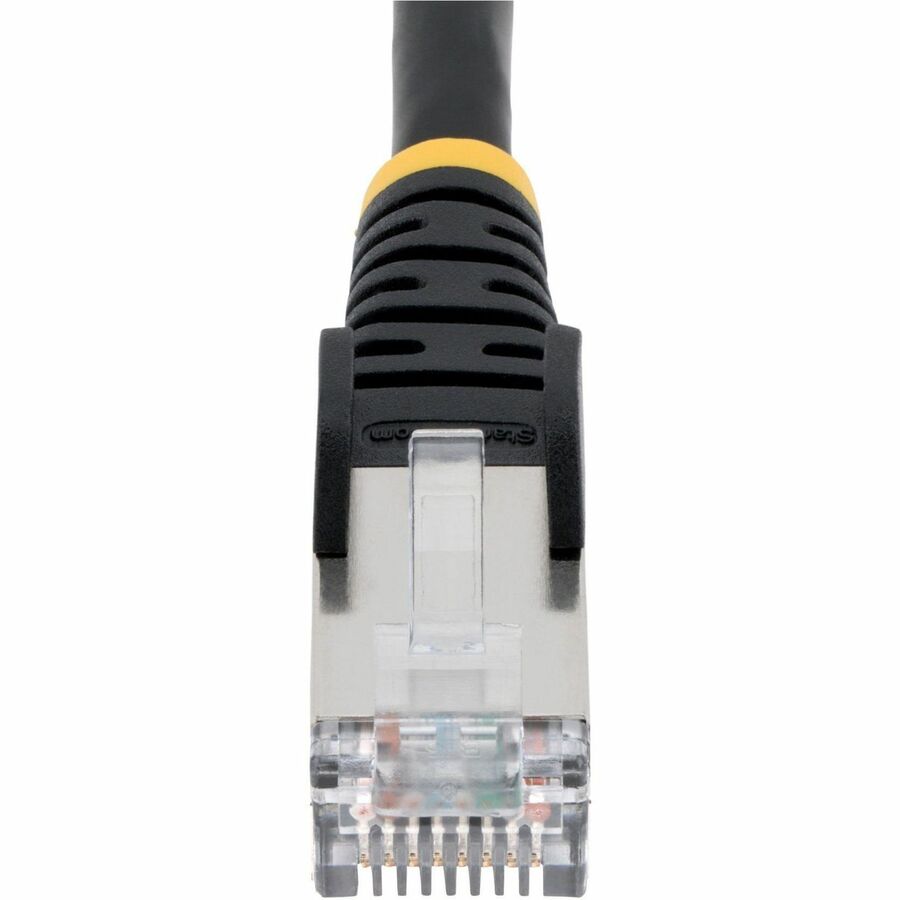 StarTech.com 100ft Black CAT6a Ethernet Cable, Snagless RJ45, 10G, 100W PoE, S/FTP, LSZH, 27AWG Pure Copper, 500MHz, Shielded Network Cord