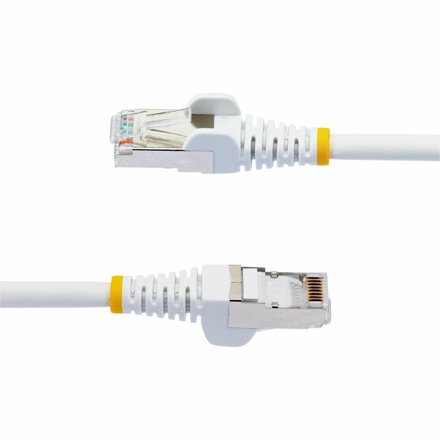 StarTech.com 75ft White CAT6a Ethernet Cable, Snagless RJ45, 10G, 100W PoE, S/FTP, LSZH, 27AWG Pure Copper, 500MHz, Shielded Network Cord
