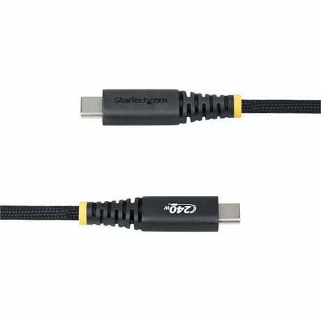 StarTech.com 10ft (3m) USB-C Charging Cable, Side Screw Locking, 240W (5A) PD EPR, Silicone Jacket w/Braid, Rugged USB 2.0 Cord, USB-IF