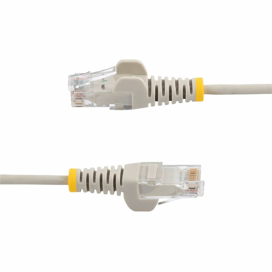 StarTech.com 7ft Gray Slim CAT6 Ethernet Cable, Slim Snagless RJ45, UTP, LSZH, 28AWG Bare Copper, Slim Network Patch Cord, Fluke Tested