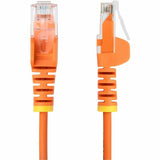 StarTech.com 7ft Orange Slim CAT6 Ethernet Cable, Slim Snagless RJ45, UTP, LSZH, 28AWG Bare Copper, Slim Network Patch Cord, Fluke Tested