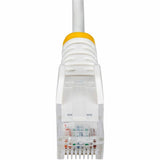StarTech.com 30ft White Slim CAT6 Ethernet Cable, Slim Snagless RJ45, UTP, LSZH, 28AWG Bare Copper, Slim Network Patch Cord, Fluke Tested
