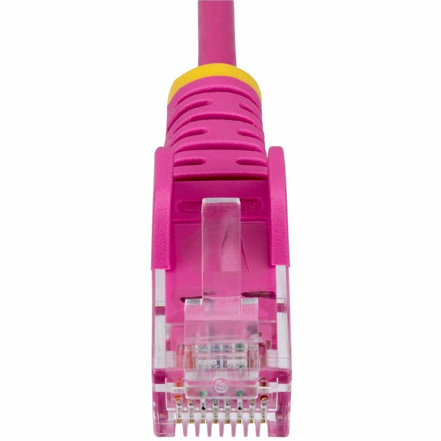 StarTech.com 3ft Pink Slim CAT6 Ethernet Cable, Slim Snagless RJ45, UTP, LSZH, 28AWG Bare Copper, Slim Network Patch Cord, Fluke Tested