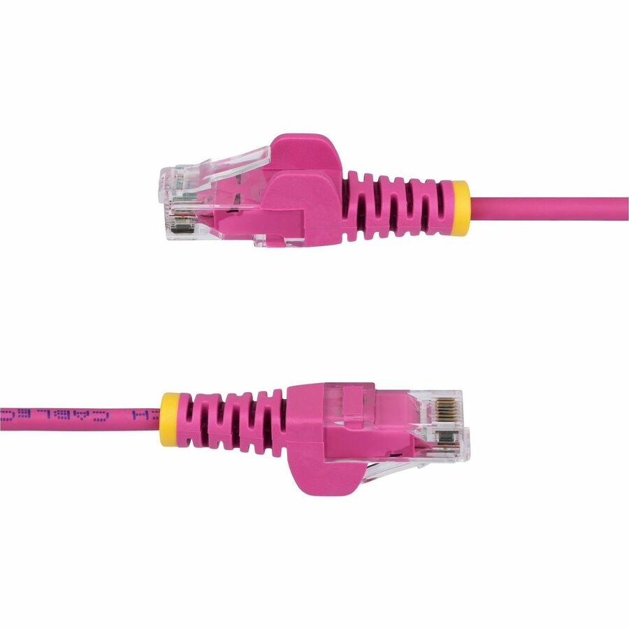 StarTech.com 4ft Pink Slim CAT6 Ethernet Cable, Slim Snagless RJ45, UTP, LSZH, 28AWG Bare Copper, Slim Network Patch Cord, Fluke Tested
