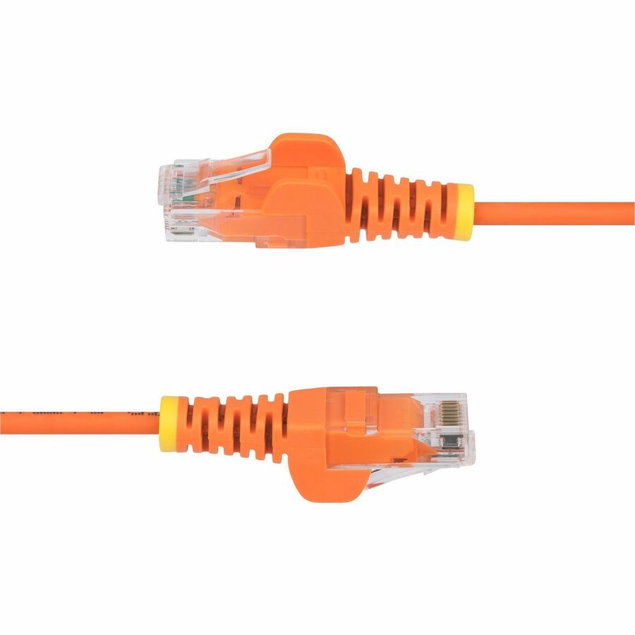 StarTech.com 3ft Orange Slim CAT6 Ethernet Cable, Slim Snagless RJ45, UTP, LSZH, 28AWG Bare Copper, Slim Network Patch Cord, Fluke Tested