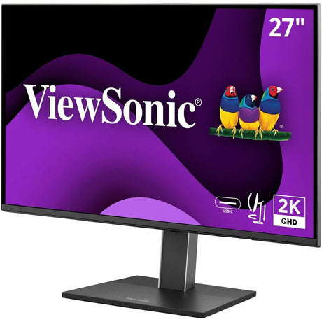 ViewSonic VG2752-2K 27 Inch IPS 1440p Ergonomic Monitor with Tilt, Swivel, Pivot, Height Adjust, 100Hz, 5-Port USB Hub, HDMI, DisplayPort, and 65W USB C Inputs