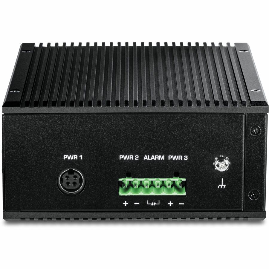 TRENDnet 9-Port Industrial 2.5G DIN-Rail PoE++ Switch with 10G SFP+ Port, TI-BG5091, Multi-Gigabit, 8 x 2.G PoE++ Ports, 1 x 10G SFP+ Port, 480W PoE Power Budget, 60Gbps, Lifetime Protection, Black