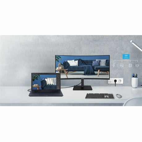 Asus VA34VCPSR 34" Class UW-QHD Curved Screen LED Monitor - 21:9 - Black