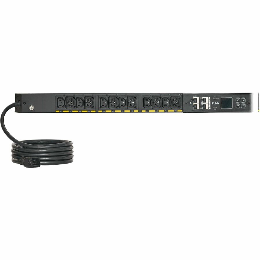 Eaton Single-Phase Managed Rack PDU G4, 100-240V, 24 Outlets, 16A, 3.8kW, C20/L6-20 Input, 10 ft. Cord, 0U Vertical