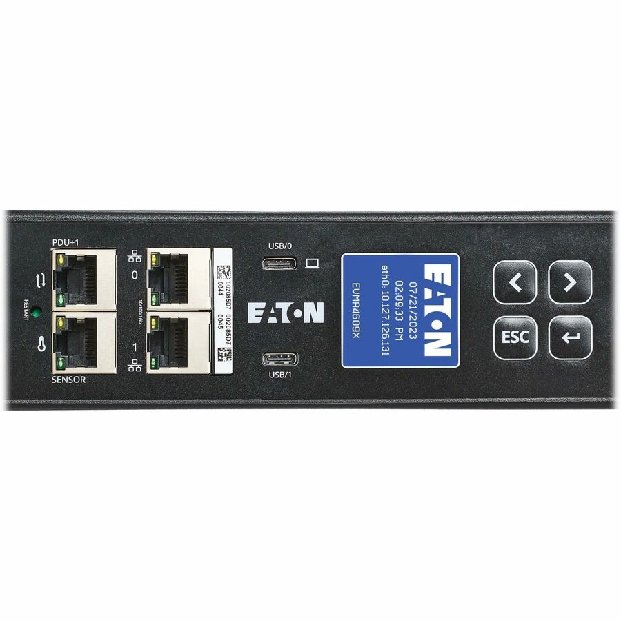 Eaton 3-Phase Managed Rack PDU G4, 208V, 42 Outlets, 48A, 17.3kW, 460P9W Input, 10 ft. Cord, 0U Vertical
