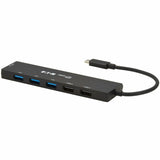 Eaton Tripp Lite Series 6-Port Slim USB Hub, USB 3.2 Gen 2 (10 Gbps) and USB-A 2.0 Hub Ports, USB-C Connector with USB-A Adapter, Black