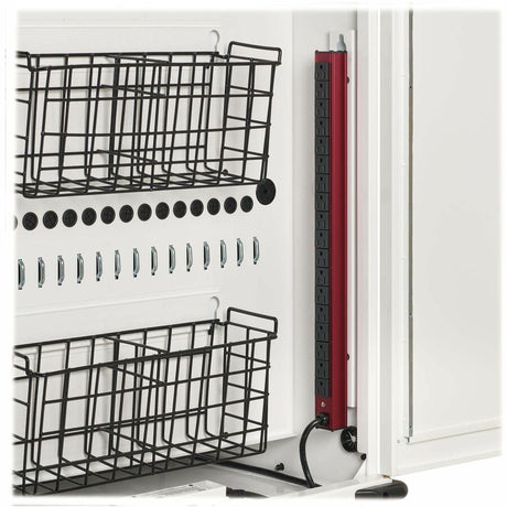 Eaton Tripp Lite Series Safe-IT 36-Device UV Mobile Charging Cart for Laptops and Chromebooks - 120V, NEMA 5-15P, 10 ft. (3.1 m) Cord, Antimicrobial, Wood-Grain Top, White