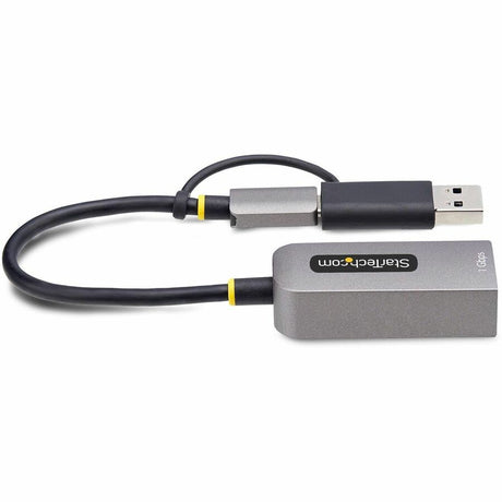 StarTech.com USB-C to to Ethernet Adapter with USB-A Dongle, 10/100/1000Mbps, USB 3.0 to Gigabit Network Adapter, Windows/macOS/Linux