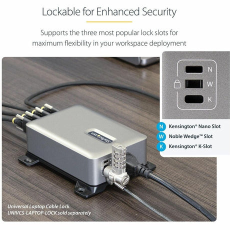 StarTech.com 4-Port Multi-Device USB-C Charger, 240W Total, Single Port 140W EPR, Screw Locking Ports, Ideal for Boardrooms