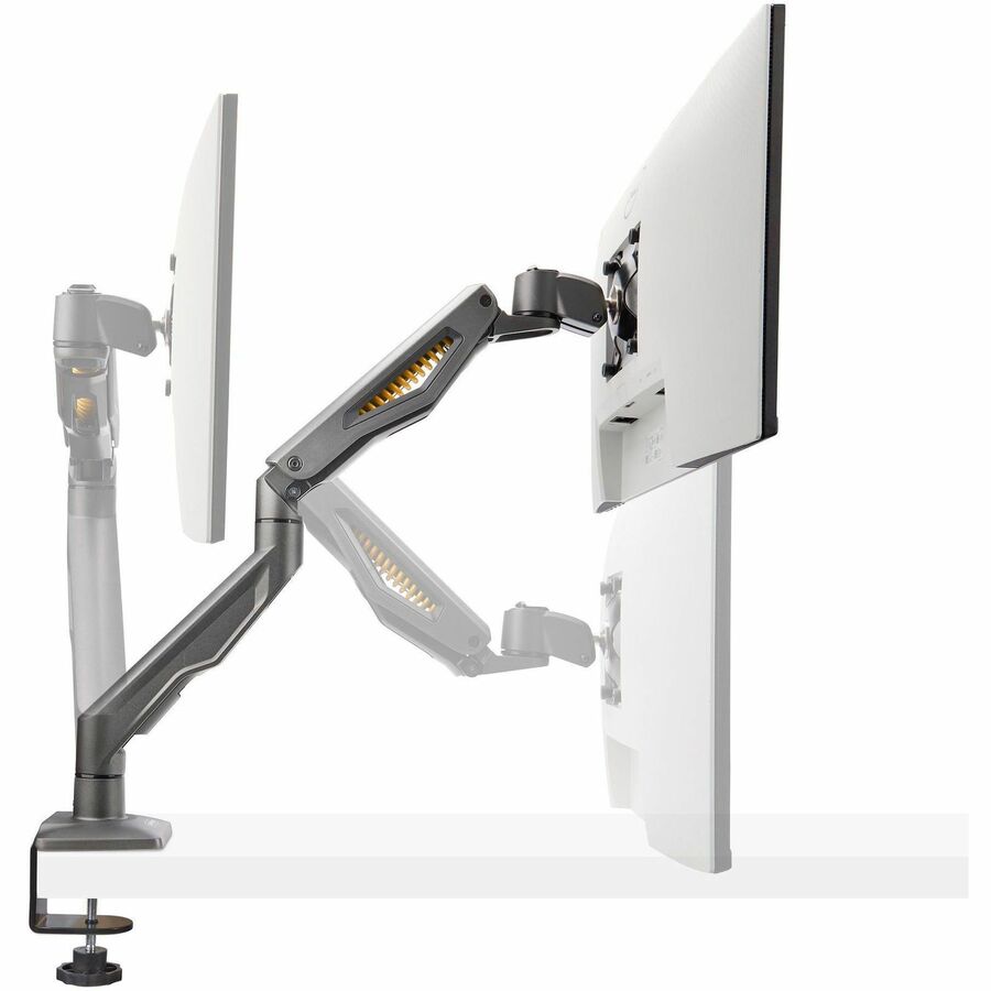 StarTech.com Desk Mount Monitor Arm, Up To 32" Display, Max 22lb/10kg, VESA, C-Clamp, Fully Articulating, Mechanical Spring, TAA-Compliant