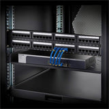 StarTech.com 1U Vented Server Rack Shelf, 12in (31.5cm) Mounting Depth, Cantilever Tray, 25lb (11.3kg) Capacity, Includes Cage Nuts/Screws