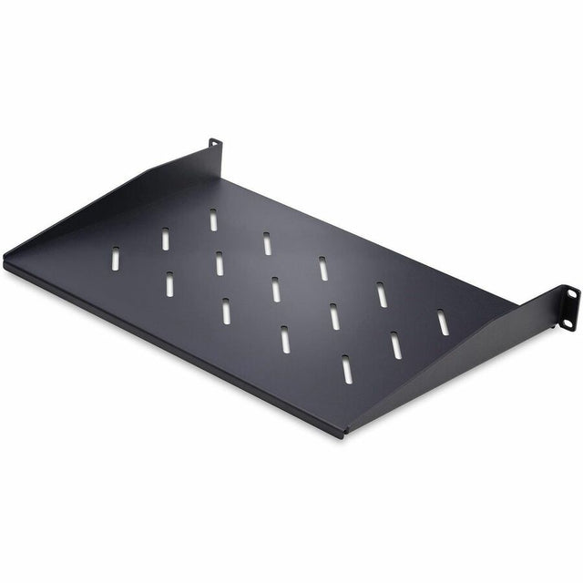 StarTech.com 1U Vented Server Rack Shelf, 12in (31.5cm) Mounting Depth, Cantilever Tray, 25lb (11.3kg) Capacity, Includes Cage Nuts/Screws