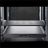 StarTech.com 1U Vented Server Rack Shelf, 12in (31.5cm) Mounting Depth, Cantilever Tray, 25lb (11.3kg) Capacity, Includes Cage Nuts/Screws