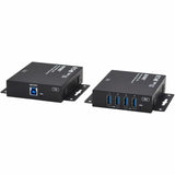 Eaton Tripp Lite Series HDBaseT-USB3 over Cat6a Extender Kit, 4 USB-A 3.2 Gen 1 Ports, PoC, RS-232, Up to 328 ft. (100 m), TAA