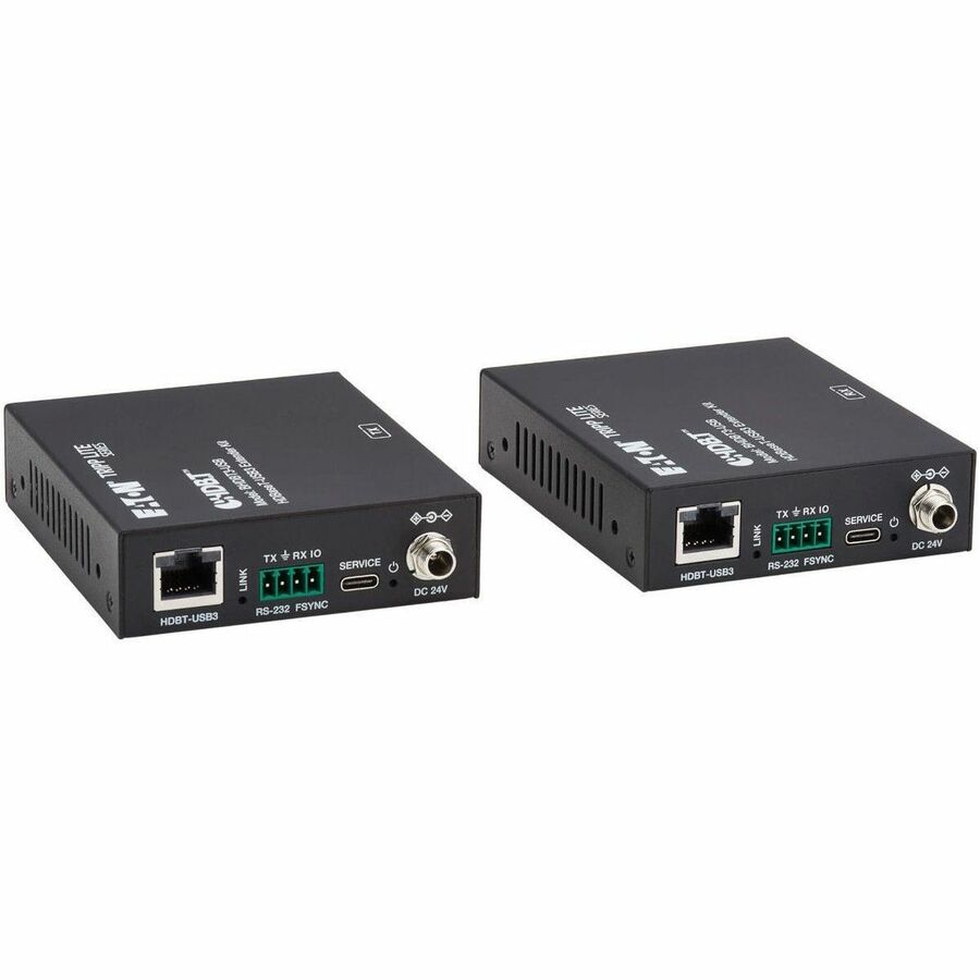 Eaton Tripp Lite Series HDBaseT-USB3 over Cat6a Extender Kit, 4 USB-A 3.2 Gen 1 Ports, PoC, RS-232, Up to 328 ft. (100 m), TAA